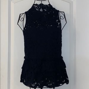 Halter Black Express Lace Top